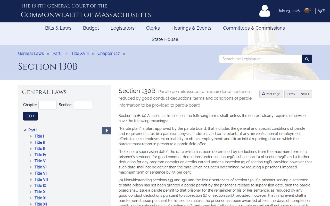 Worcester County inmate release to supervision date calculation